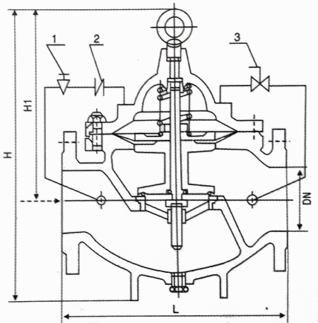 緩閉止(zhi)回閥結(jie)構示意(yì)圖